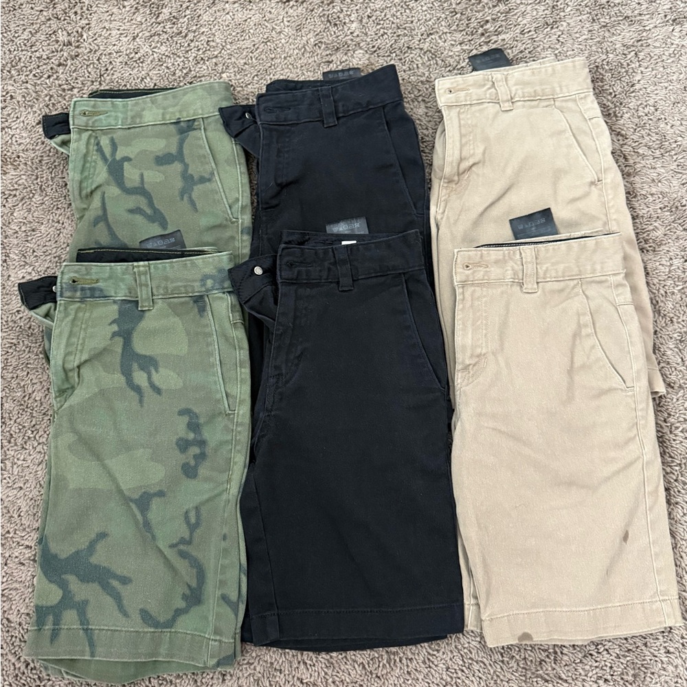Volcom Kids Shorts - Green, Black, Tan